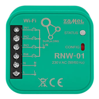 INTERFEJS 4-WEJŚĆ WI-FI SUPLA DOPUSZKOWY TYP: RNW-01 
