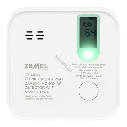 CZUJNIK TLENKU WĘGLA WI-FI TUYA TYP: CTW-10